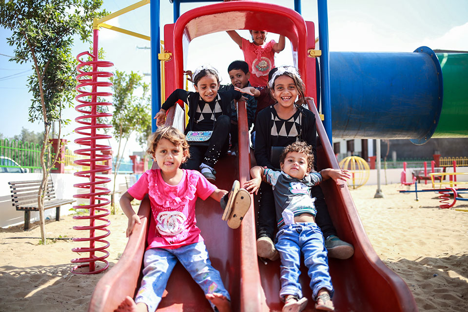 Children’s area in the Al-Shoka public garden. Photo: UN Habitat