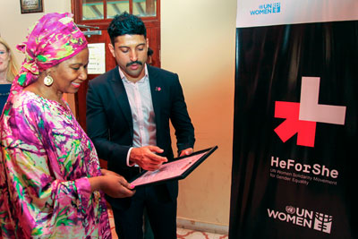 Phumzile Mlambo-Ngcuka and Farhan Akhtar