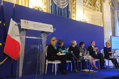 Yannick Glemarec, Directeur Exécutif Adjoint d’ONU Femmes, intervenant à la conférence « Climat, les femmes s’engagent ! », Crédit : ONU Femmes/Laurence Gillois