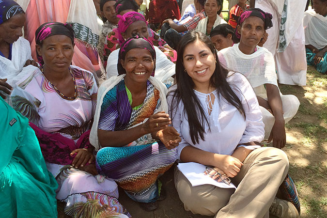 María José Schaeffer taking part on a learning journey with women entrepreneurs on the Joint Programme on Accelerating Progress towards the Economic Empowerment of Rural Women in Ethiopia (2015), implemented by FAO, IFAD, WFP and UN Women in seven countries: Guatemala, Ethiopia, Kyrgyzstan, Liberia, Nepal, Nigeria and Rwanda. Photo: UN Women.
