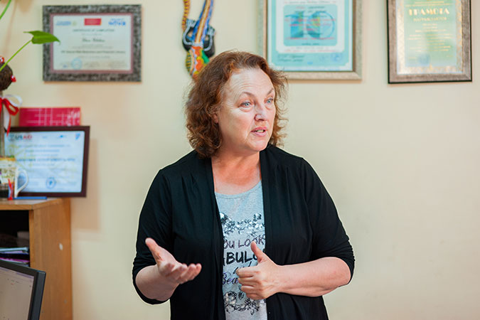Irina Zhdanova, Director of My Home Crisis Centre has helped more than 300 women since the establishment of the Centre. Photo: UN Women MCO Kazakhstan . Photo: UN Women Kazakhstan Multi-Country Office