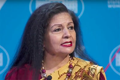 UN Women Deputy Executive Director Lakshmi Puri speaks at the United State of Women Summit.