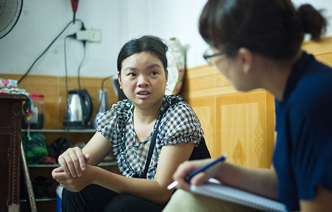 Hau, a migrant woman from Hai Duong province in northern Viet Nam. Photo: UN Women/Pham Thanh Long