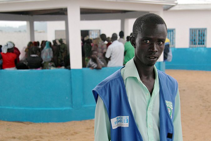 Ibrahim Andruws, Community worker at the refugee camp. Photo credits: Fajong Joseph, UN Women Cameroon