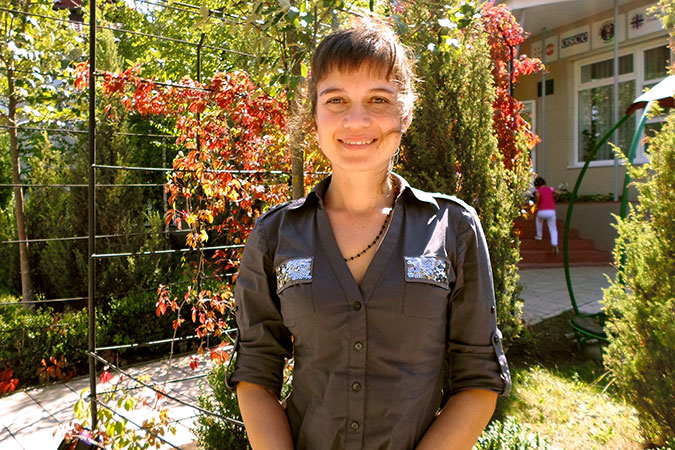Maria Scorodinschi is a survivor of domestic violence and "Positive Champion" in Moldova. UN Women Moldova/Marina Vatav