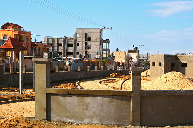 The 2,600 square-meter garden will be open to public by the end of March 2018, benefiting the entire Al-Shoka population of 10,500. Photo: UN Women/Eunjin Jeong