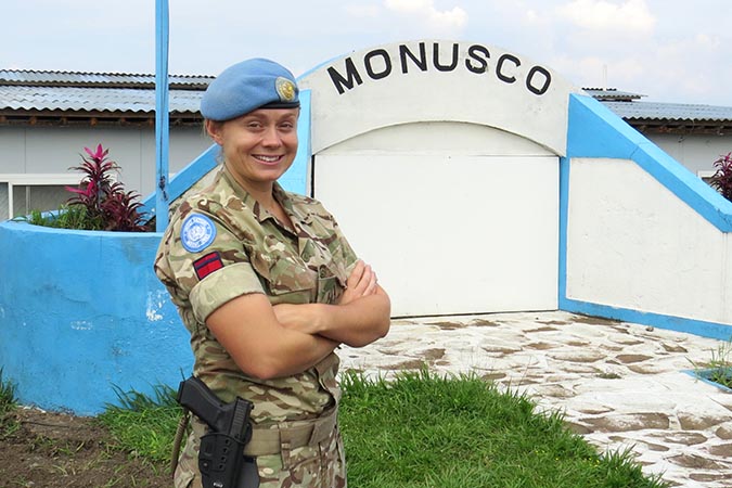 Major Cleo Bigwood. Photo: Lt Cdr R F Abbey RN.
