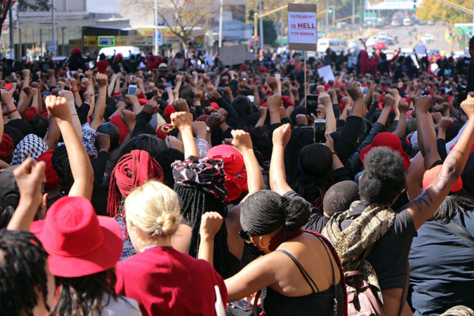 Protesters march against gender-based violence in South Africa. Photo: UN South Africa/Eunice Namugwe