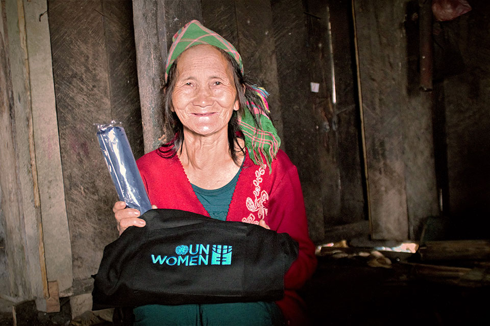 Giang Thi So, 71-year old, a H’Mong ethnic minority woman was kidnapped by her husband when she was 15 years old and experienced domestic violence during her life. The situation is unfortunately still common in many ethnic minority communities in recent years. Photo: UN Women/Thao Hoang