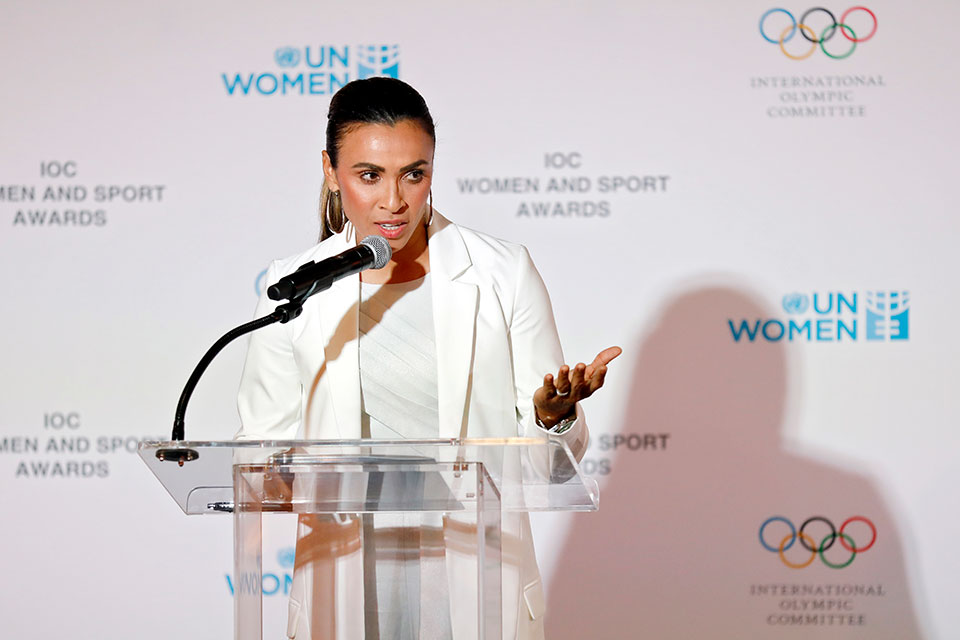 UN Women Goodwill Ambassador Marta Vieira da Silva. Photo: UN Women/Ryan Brown