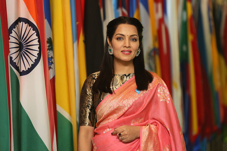 Celina Jaitly, acclaimed Indian actress. Photo: Stuart Ramson for OHCHR