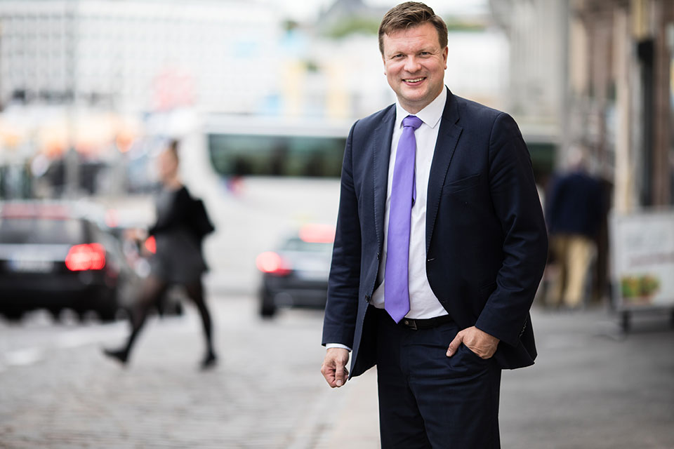 Ville Skinnari, Finnish Minister for Development Cooperation and Foreign Trade. Photo courtesy of Ville Skinnari