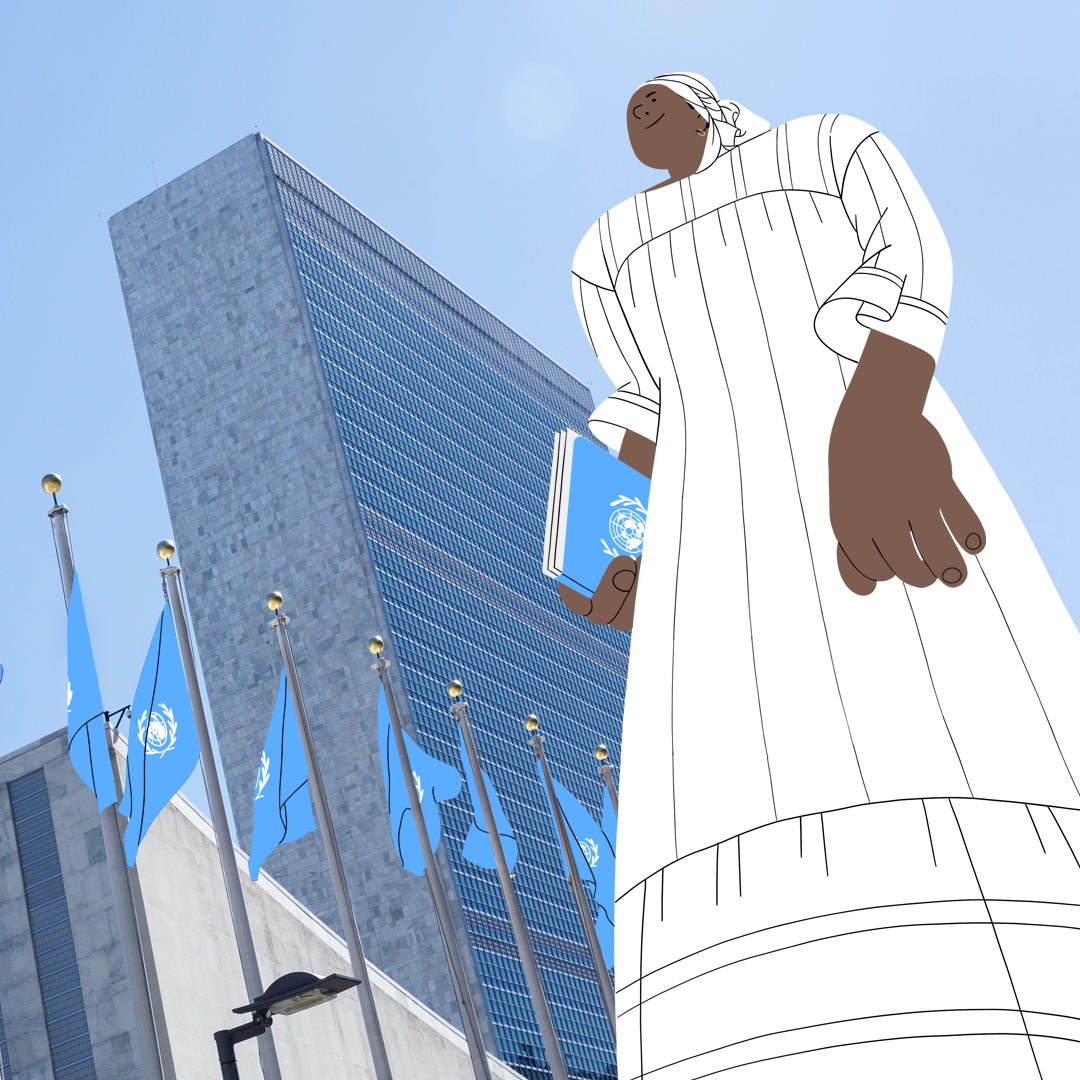 illustration of a woman leading in politics