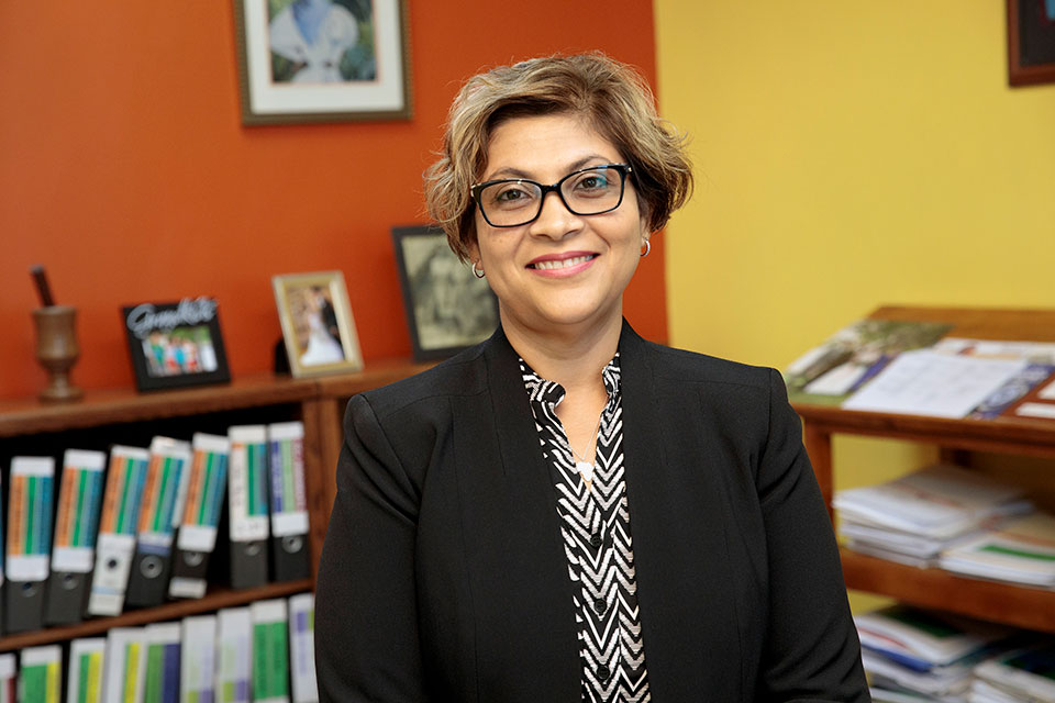 Justice Lisa Ramsumair-Hinds is actively involved in a UN Women/Caribbean Association of Judicial Officers (CAJO) collaboration that promotes institutional capacity building and judicial accountability towards eradicating gender-based violence. Photo: UN Women/Ryan Brown.