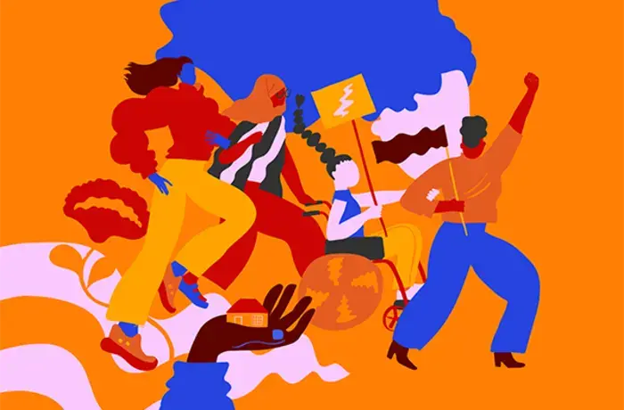 illustration of women activists