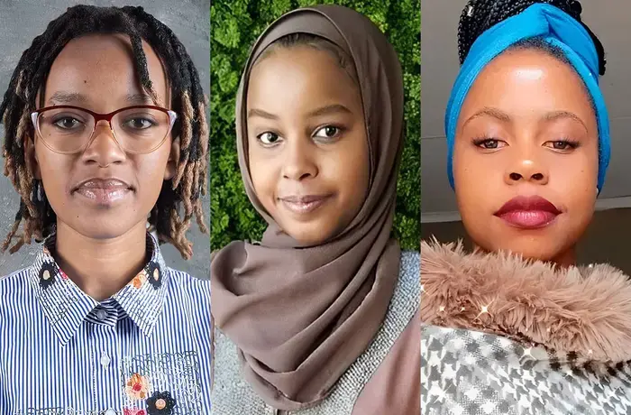Desde la izquierda: Chantal Niyonkuru; Sizolwethu Maphanga y Mariam Said Muhammed. Fotos cortesía de las fotografiadas.