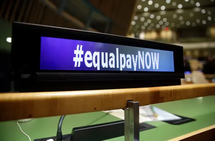 Launch of the Equal Pay Platform of Champions, calling for equal pay for work of equal value at #CSW61, UN Headquarters in New York. March, 2017. Photo: UN Women/Ryan Brown.