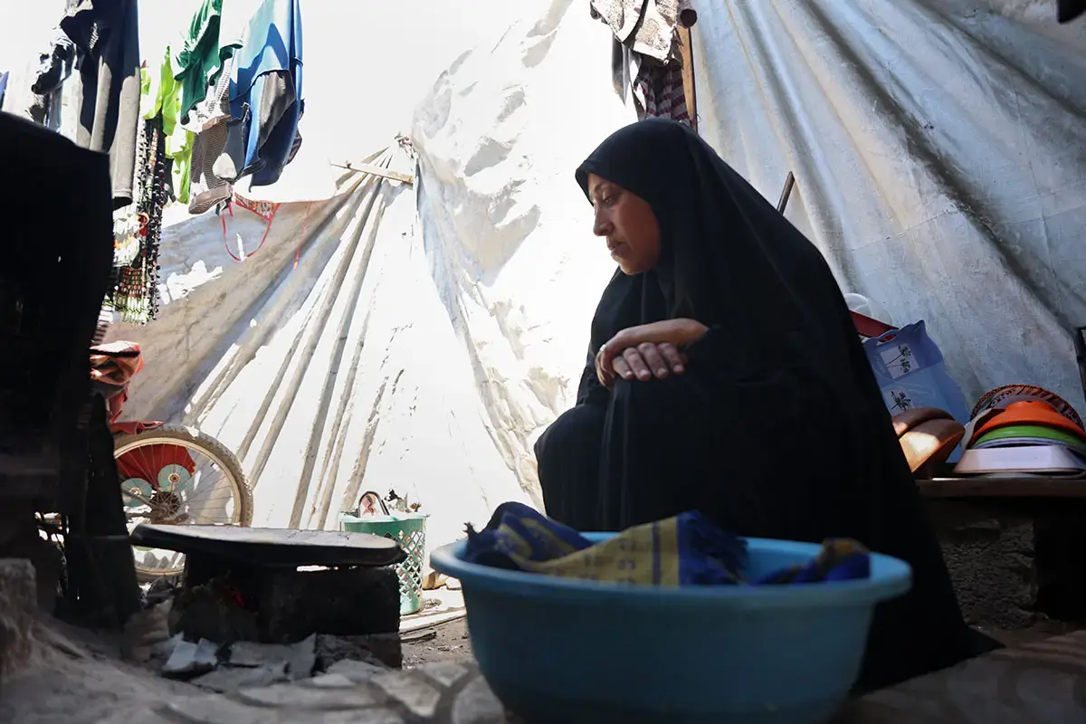 Every time Fullah Ziyad Khalil Arafat hears she has to move again, she feels despair in her bones. The mother of five also takes care of her husband’s aging parents. “If we want to move from one place to another, we need money for transport,” she says. “The cost of a tent is (about 500 ILS – more than USD 100) every month. From where would we get that?” Photo: UN Women