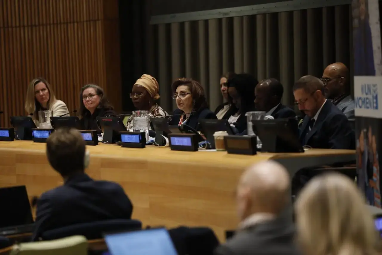 UN Under-Secretary-General and UN Women Executive Director Sima Bahous delivers closing remarks to the first regular session 2026 of the UN Women Executive Board, 19 February 2026, UN headquarters. Photo: UN Women/Ryan Brown.