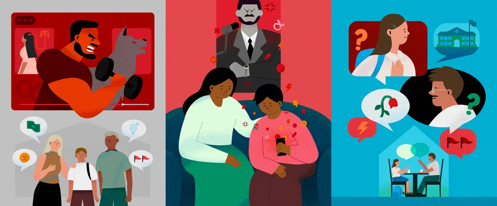 Illustration de la « manosphère »
