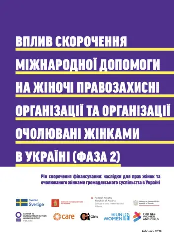 Вплив скорочення міжнародної допомоги на жіночі правозахисні організації та організації, очолювані жінками, в Україні