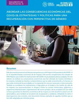 Abordar las consecuencias económicas del COVID-19: Estrategias y políticas para una recuperación con perspectiva de género
