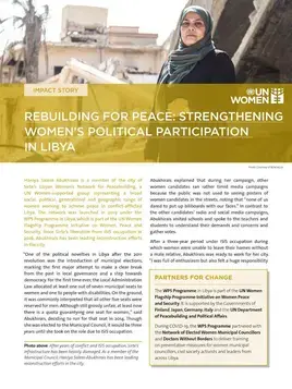 UN Women impact story: Rebuilding for peace: Strengthening women’s political participation in Libya