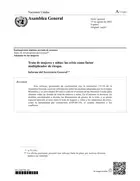 Trata de mujeres y niñas: las crisis como factor multiplicador de riesgos: Informe del Secretario General (2022)