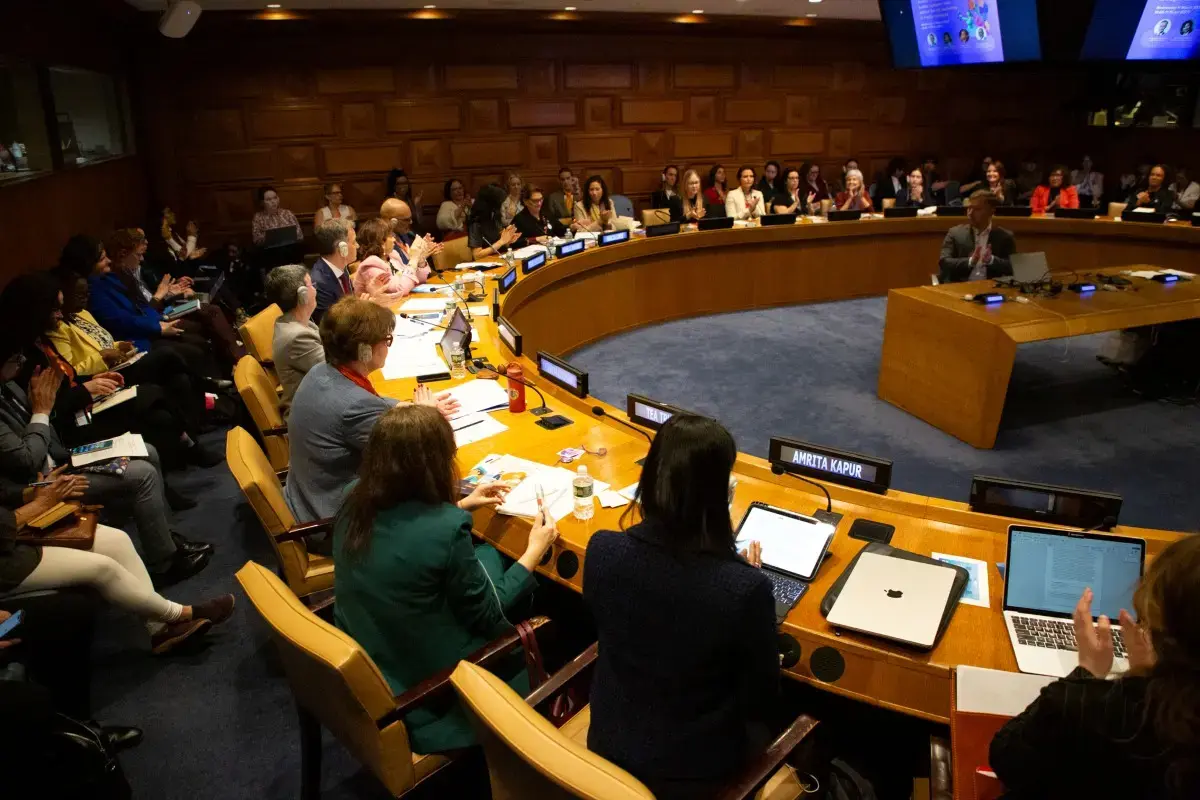UN Headquarters conference room 8 full of people