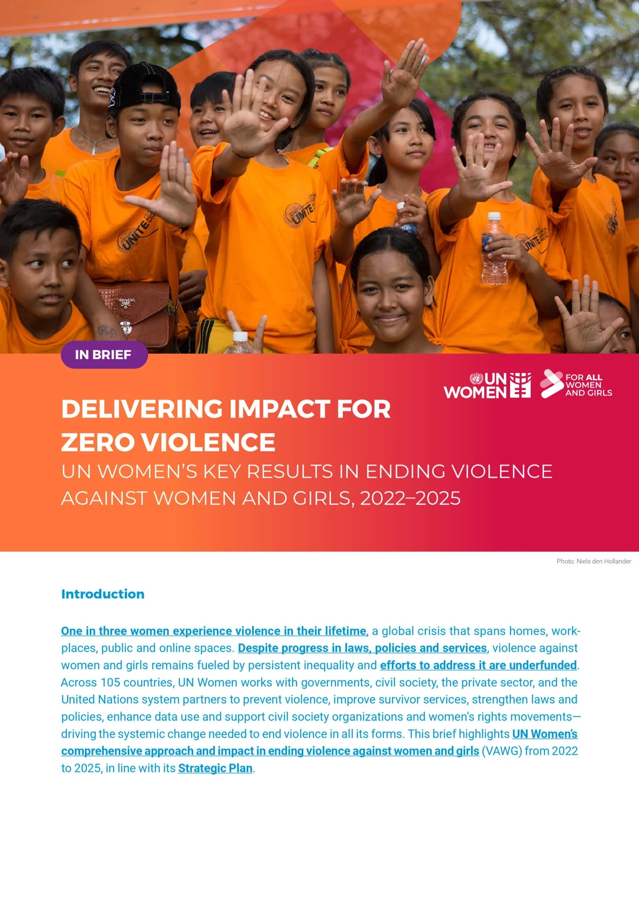 Delivering impact for zero violence